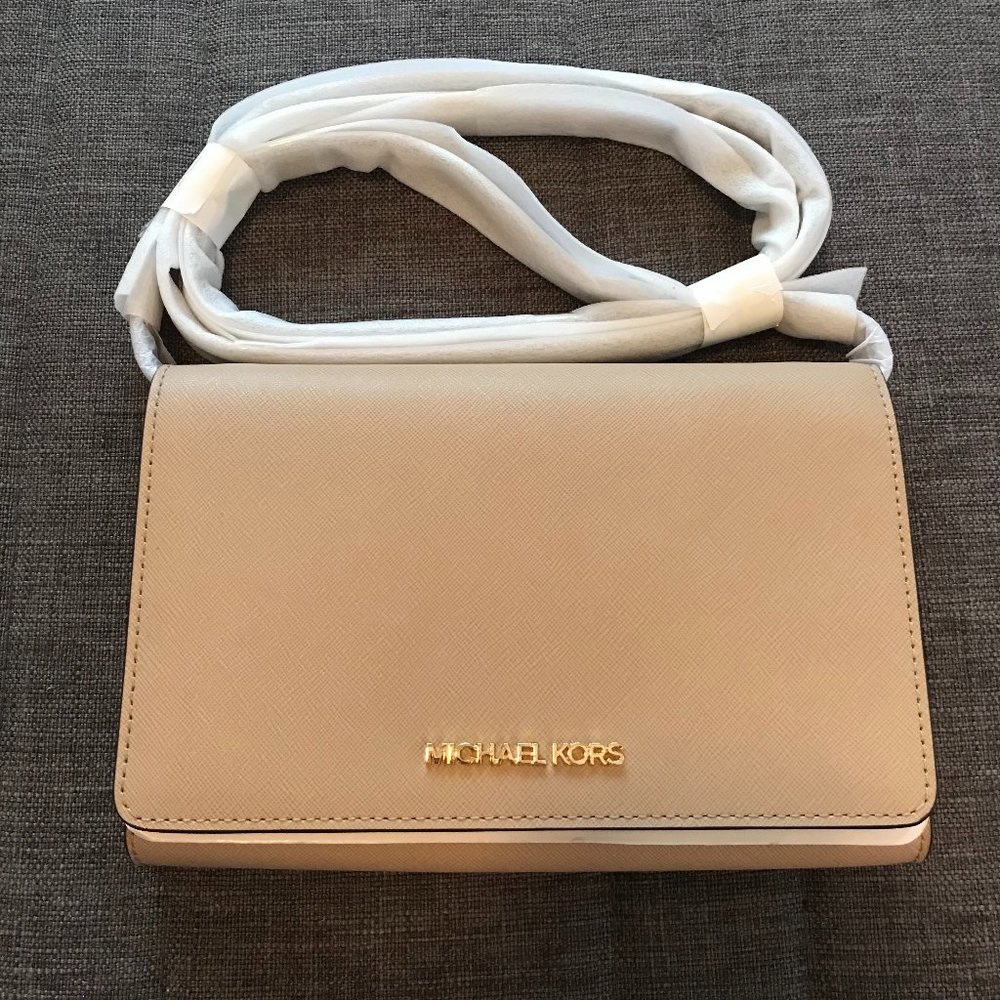 MICHAEL KORS LG SAFFIANO CONVERTIBLE CROSSBODY NWT